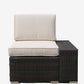 6-piece Patio PE Rattan Wicker Sofa Sectional-Brown/Beige