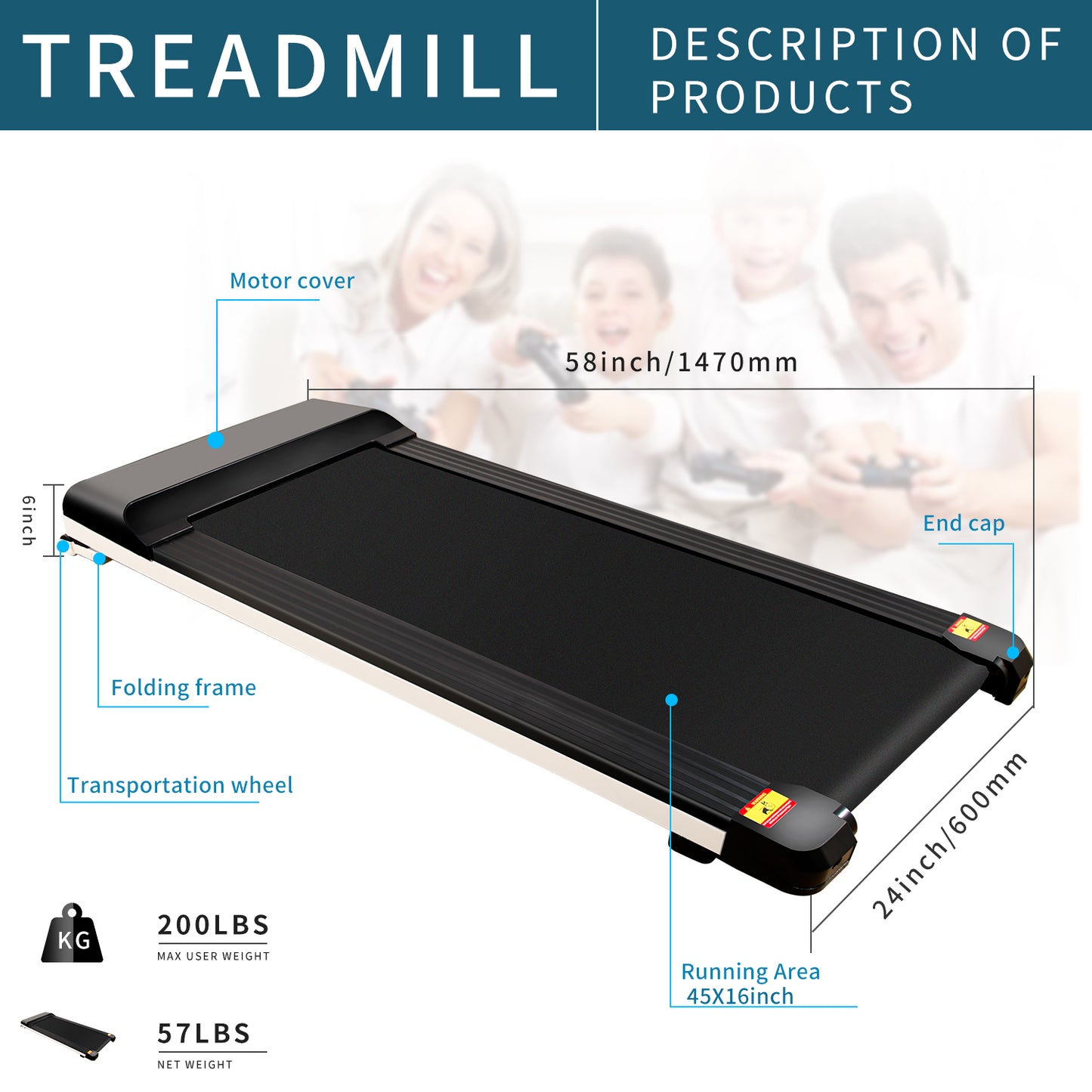 Portable Treadmill with LED Display
