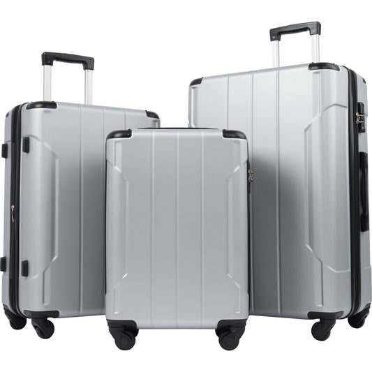 3-piece Hard Shell Spinner Suitcase with TSA Lock